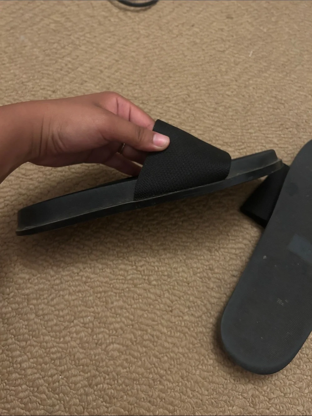 Black Slide Sandals for women